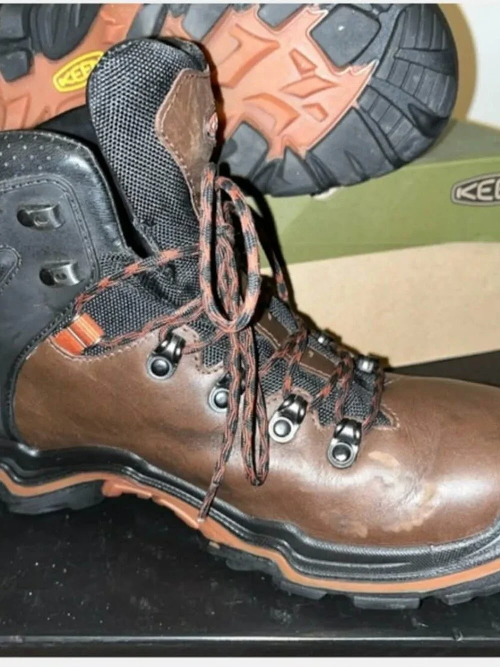 KEEN Mens 11, Brown Leather, Liberty Ridge WP Outdoor Hiking Boots, Made in USA